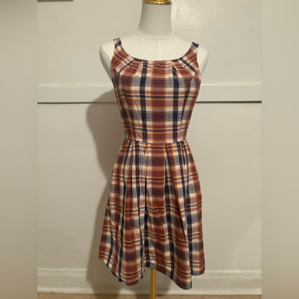 Sunny Girl Plaid Sleeveless Dress